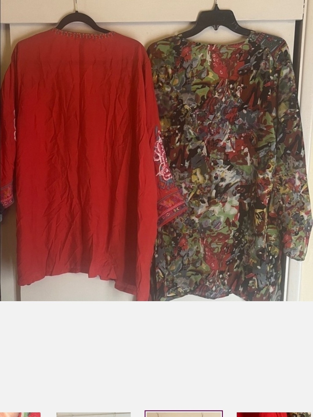 Caleosa Red Blouse - 3X SECOND ONE IS SILK AND PLUS SIZE.TOLANI